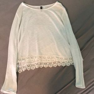 long sleeve white top